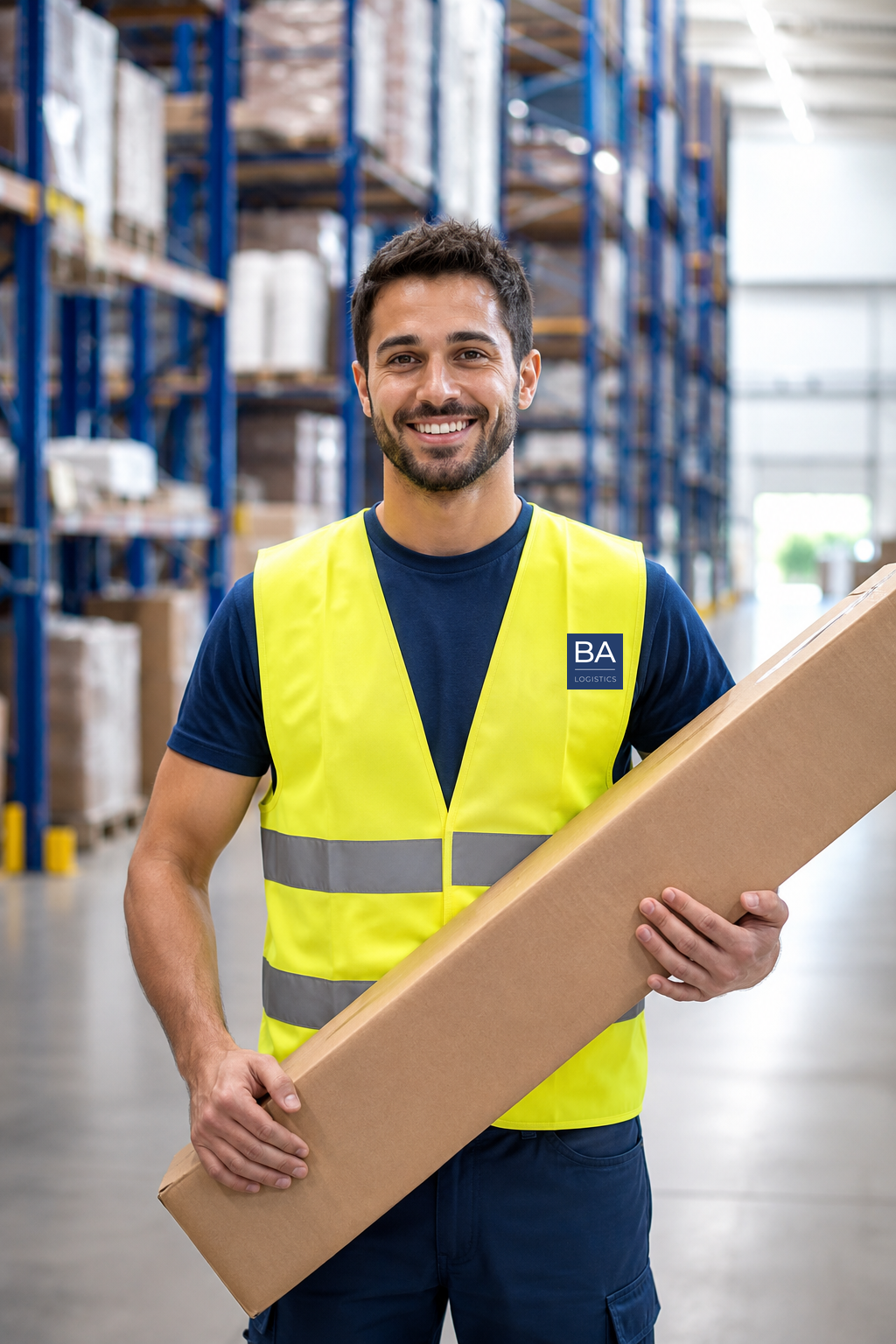 Mitarbeiter im Logistikzentrum von BA Logistics